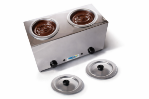 Bañadora de Chocolate Doble Bacha 2250 cc Eléctrica Profesional Acero Inoxidable