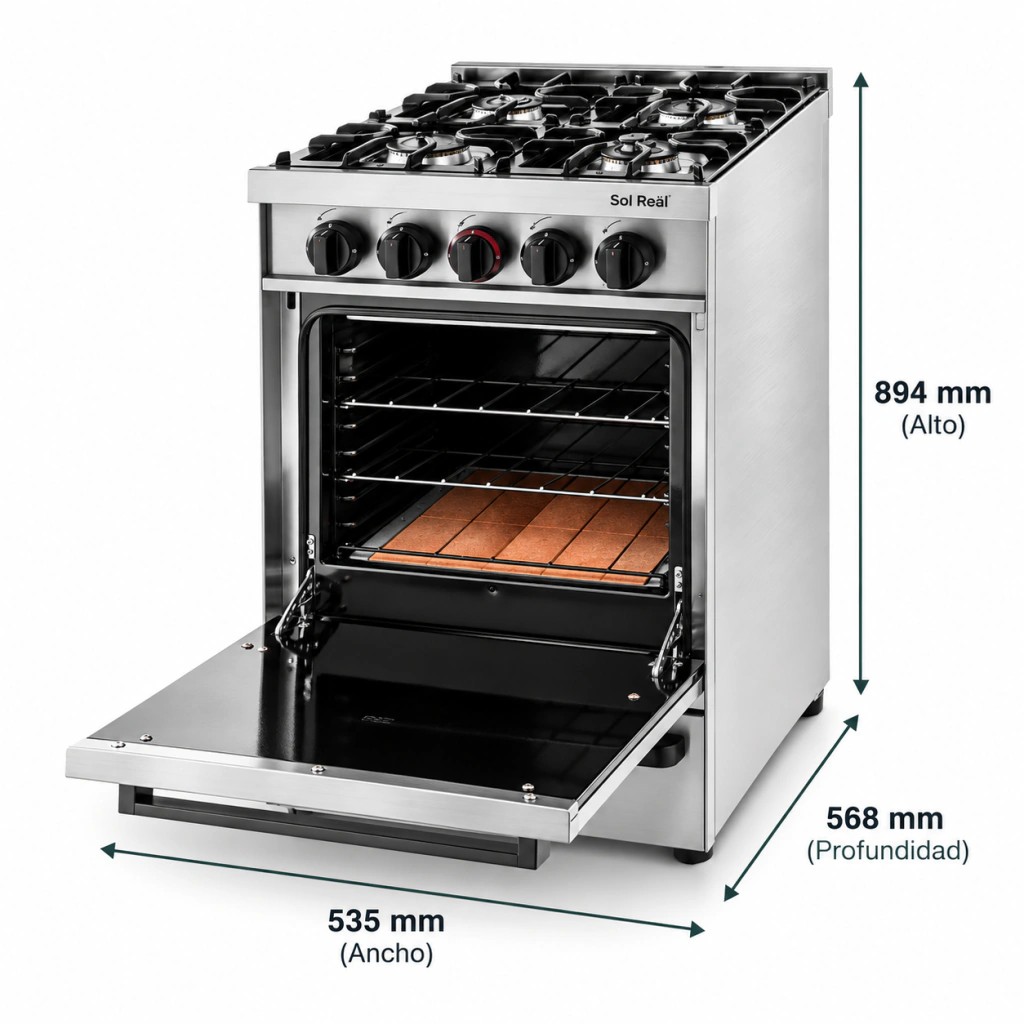 cocina-535-4-hornallas-puerta-de-acero-grill-2 Cocina 535 - 4 Hornallas / Puerta de acero / Grill